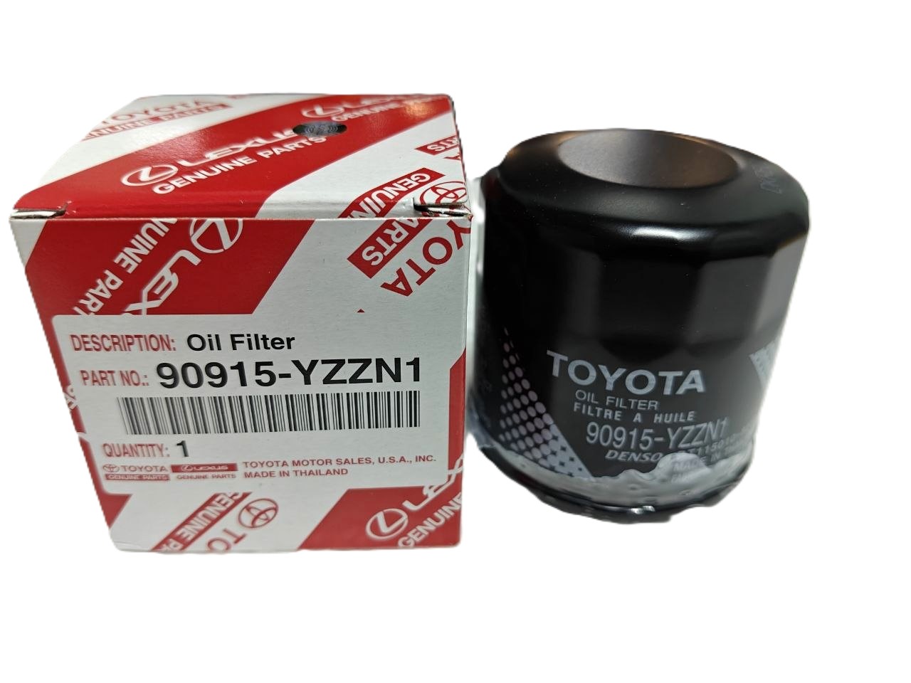 Фильтр масляный TOYOTA 90915YZZN1 — оригинал, для Corolla / Camry / RAV4 / Highlander / Sienna / Venza / Prius / C-HR / Crown / Alphard / Noah / Voxy / Yaris