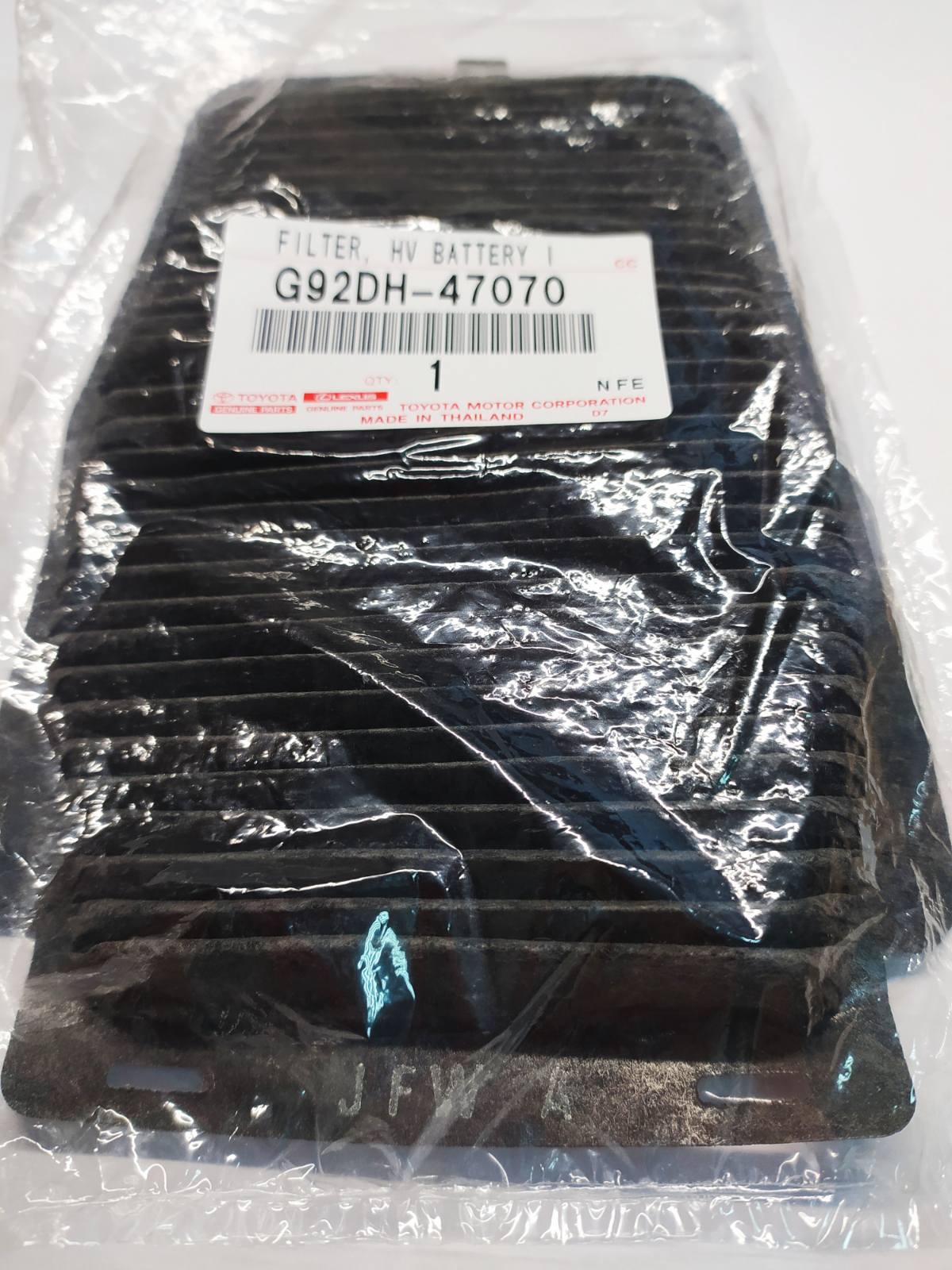 Фильтр вентиляции высоковольтной батареи G92DH47070 TOYOTA