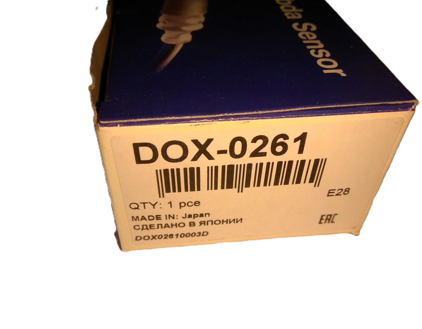 Лямбда-зонд DENSO DOX0261 — широкополосный датчик кислорода, для Toyota / Lexus / RAV4 / Camry / RX
