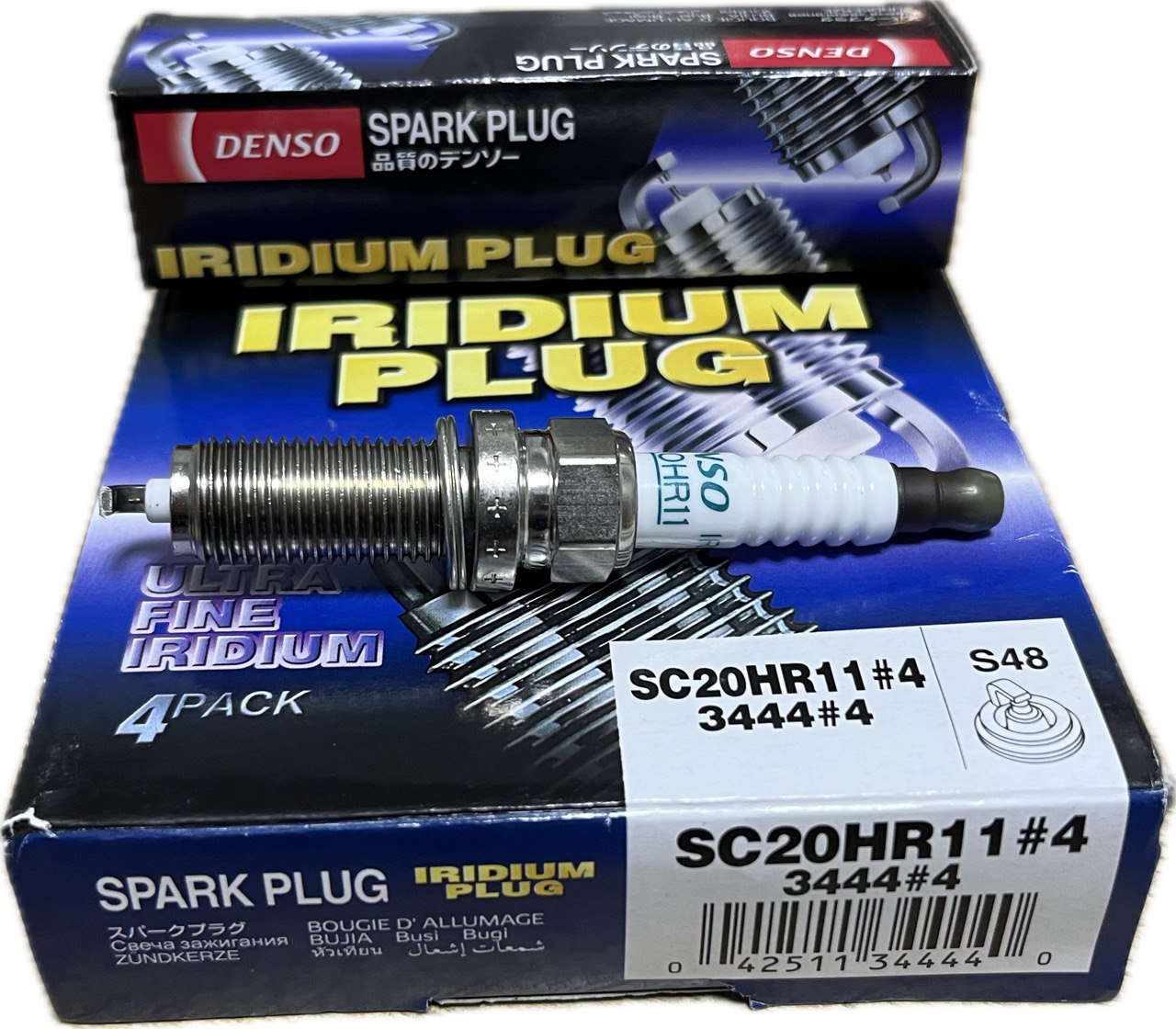 Свеча зажигания DENSO SC20HR11 3444 — иридиево-платиновая, аналог 9091901253 / 90919W1006 для Toyota / Lexus / Mazda / Subaru / Aston Martin (1NR / 1ZR / 2ZR / 3ZR)