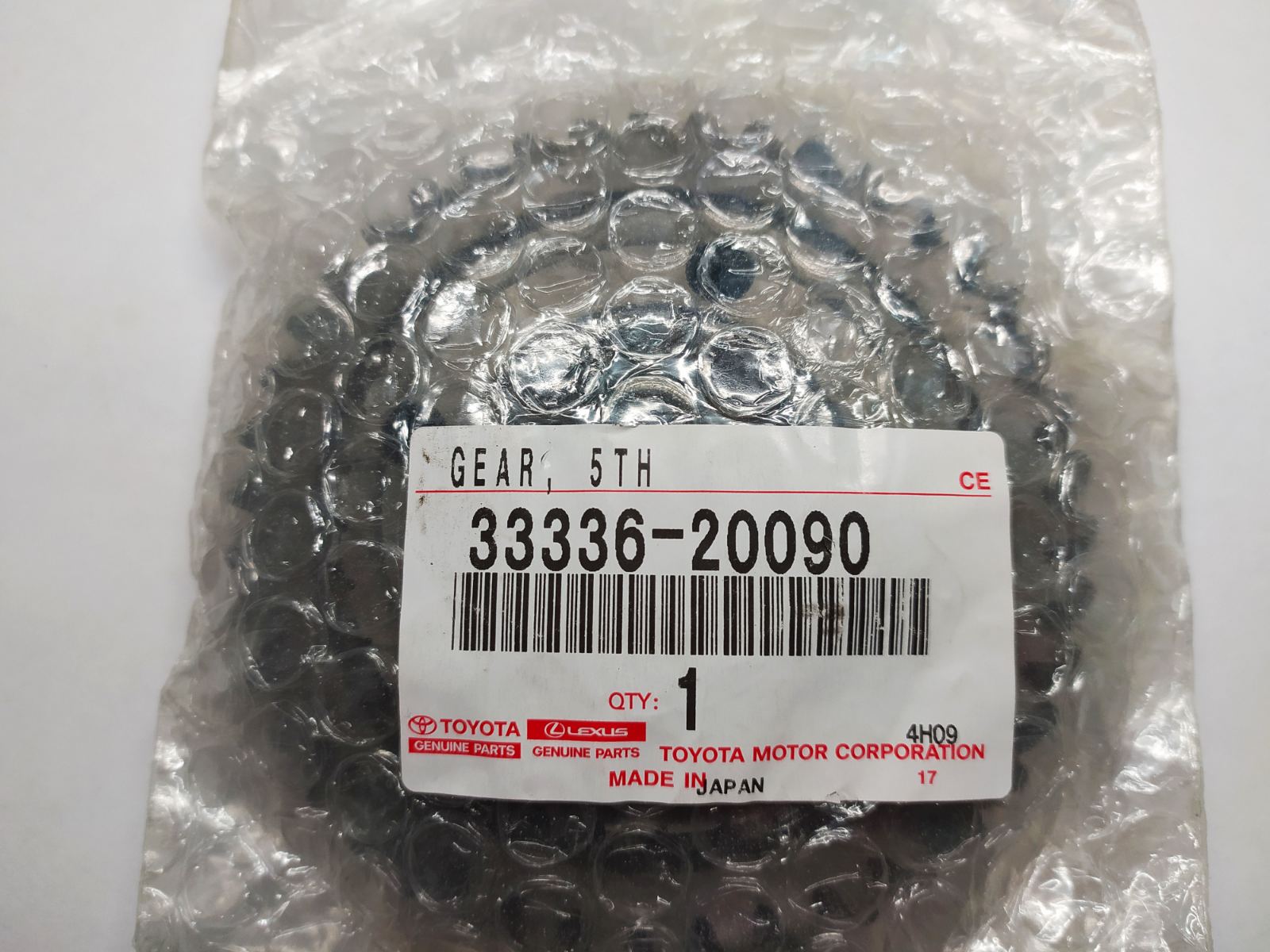 Оригинальная шестерня пятой передачи КПП TOYOTA 3333620090