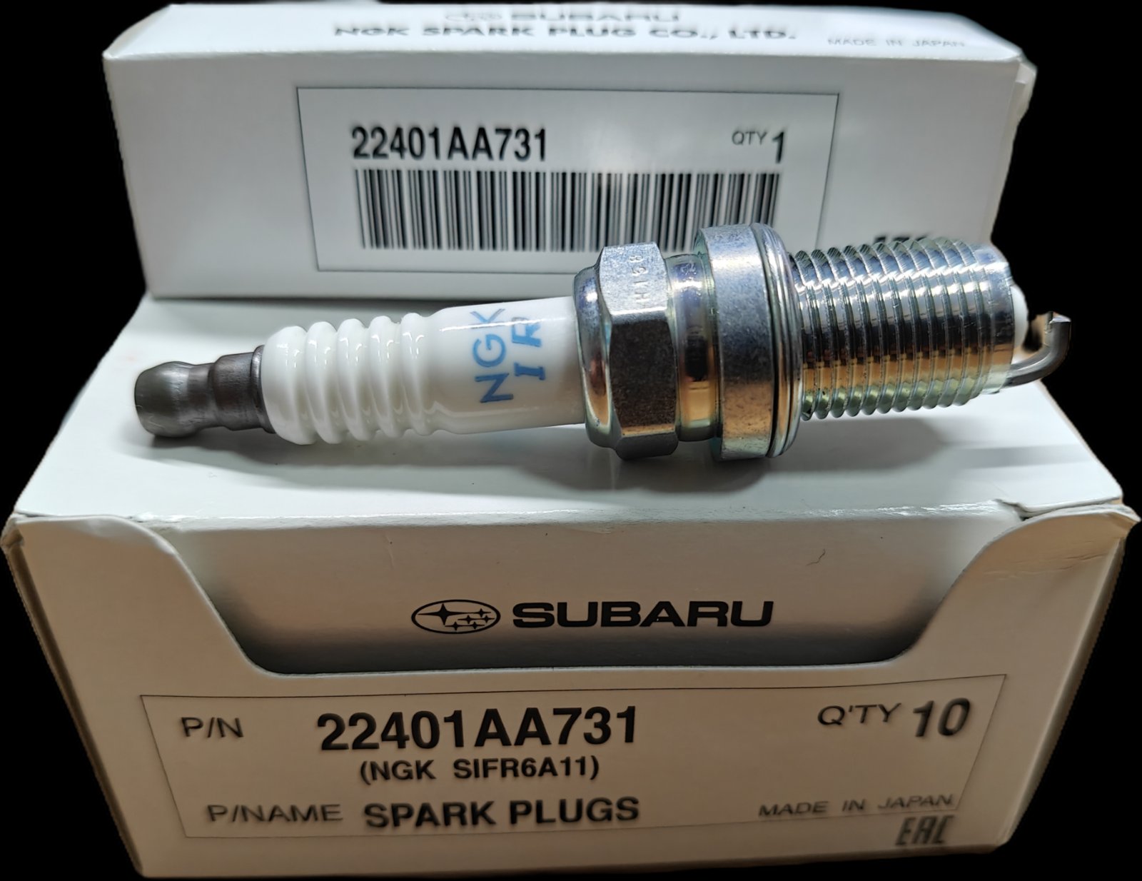 Свеча зажигания Subaru 22401AA731 — оригинал, иридиевая, для Legacy / Outback 2.5L (двигатель EJ253)