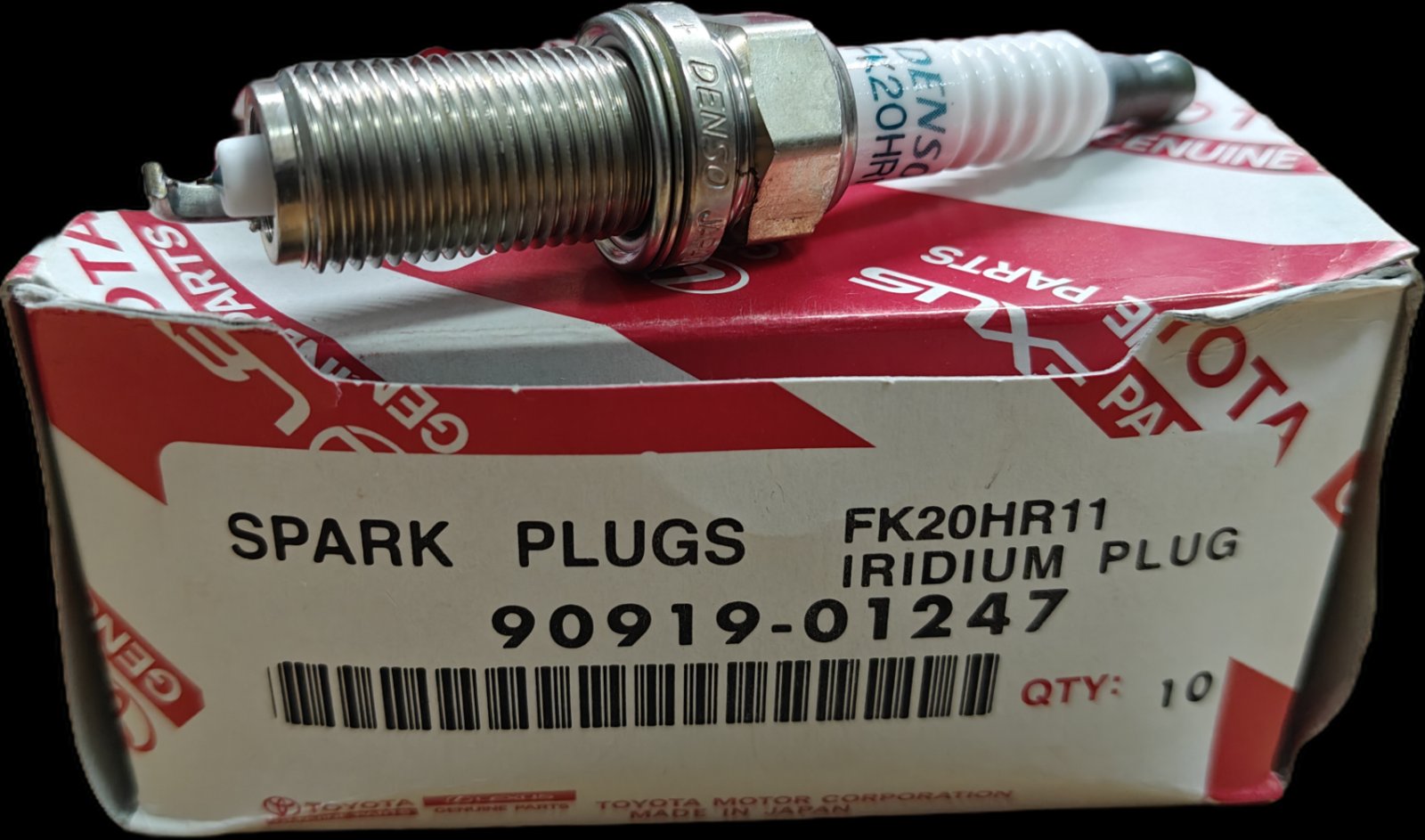 Оригинальная иридиевая свеча зажигания Toyota / Lexus 90919-01247 (9091901247) – аналог Subaru 22401AA700, Denso FK20HR11 для Toyota, Lexus, Subaru (двигатели 2GR-FE, 1NZ-FE, 3GR-FE)