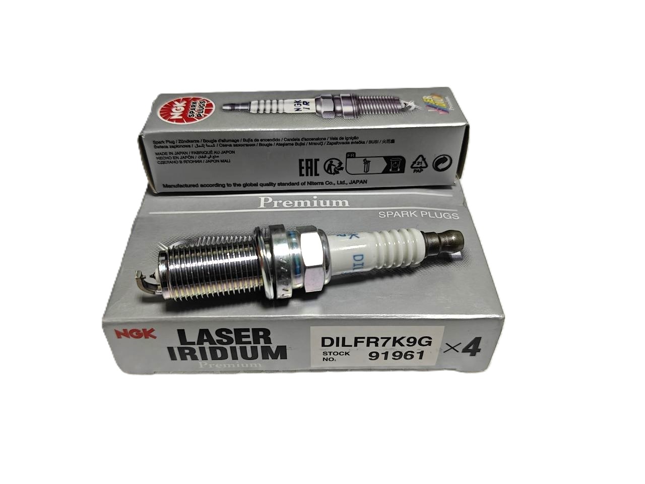 Свеча зажигания NGK 91961 DILFR7K9G — иридиевая Laser Iridium, для Toyota/Lexus 8AR-FTS 2.0 Turbo (Harrier / Crown / NX / IS / GS / RC / RX)