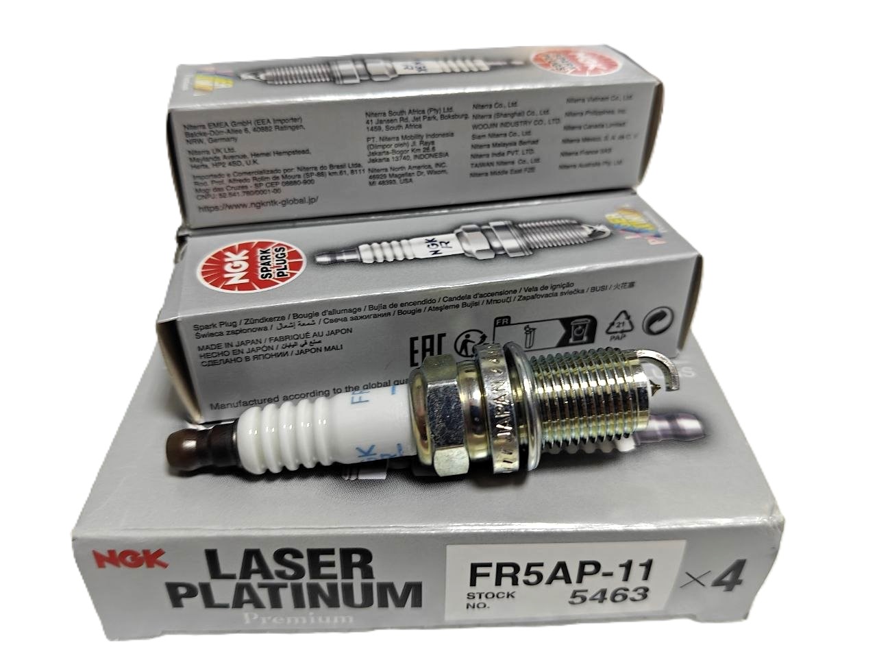 Свеча зажигания NGK 5463 FR5AP-11 — платиновая Laser Platinum, для Subaru EJ25 (Forester / Impreza / Legacy / Outback)